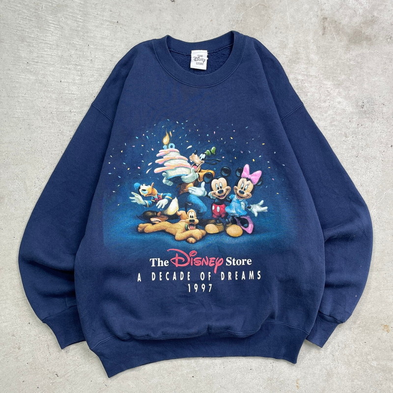 80s 90s ヴィンテージ スウェット ドナルド ダック ディズニー 米国製 THE DISNEY STORE ディズニー ストア 90年代 USA製 ドナルド