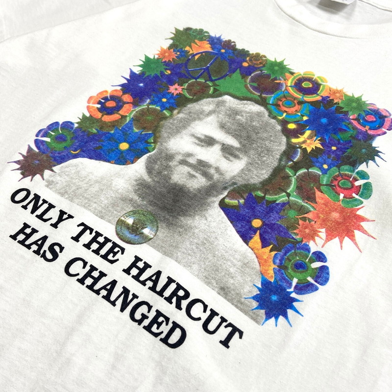 90年代 USA製 KEITH GREEN ヒッピー サイケデリック フラクタル プリントTシャツ アーティスト メンズL 古着【中古】【AS2509】【SS2603】