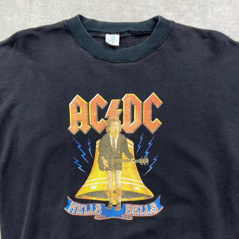 ヴィンテージ AC/DC エーシーディーシー バンドスウェットシャツ HELLS BELLS  メンズS-M好いかげんに レディース 古着【中古】