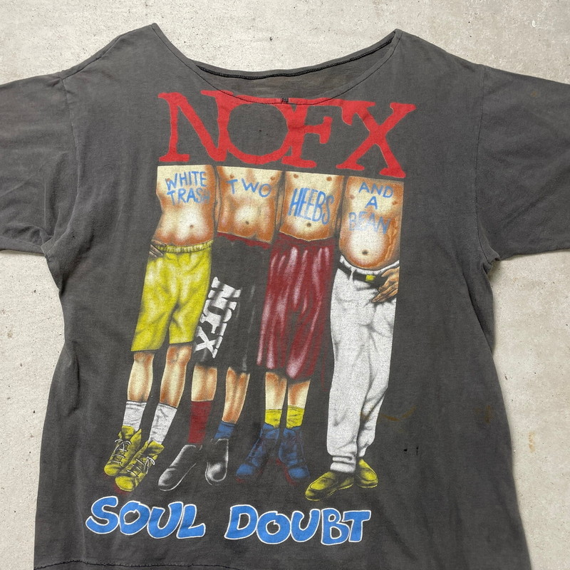90年代～ NOFX ノーエフエックス バンドTシャツ バンT SOUL DOUBT メンズM-L相当 古着【中古】【AS2509】【SS2603】