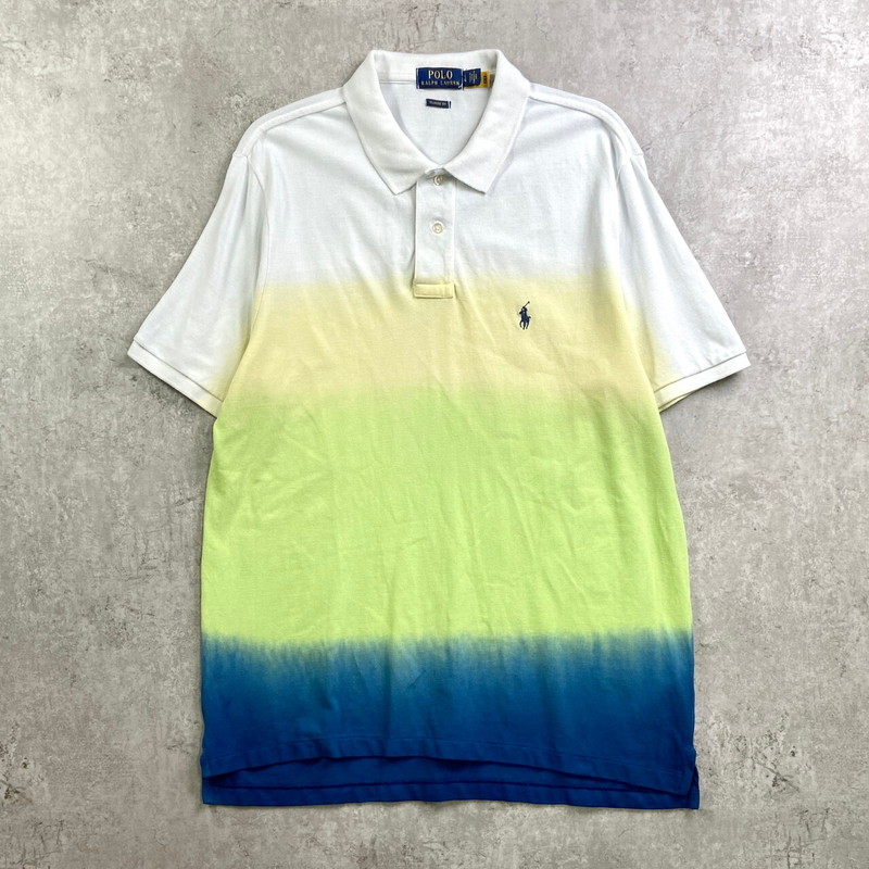 Polo by Ralph Lauren ポロバイラルフローレン 半袖 ポロシャツ グラデーション メンズL 古着【中古】【AS2509】【SS2603】