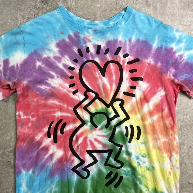 Keith Haring 90s popshop artTシャツ キースヘリング 希少 USA製 キース・ヘリング Tシャツ 80s シングルステッチ