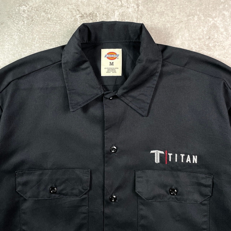 pizza of death ワークシャツ　Ｌサイズ ディッキーズ　ネイビー 楽天市場】Dickies ディッキーズ 半袖 シャツ、ブラウス Shirt