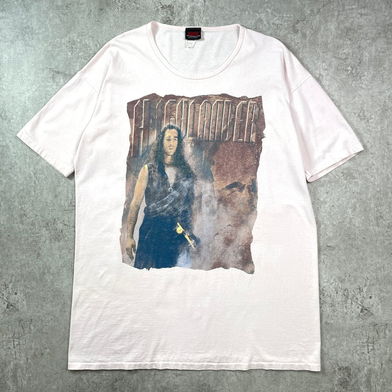 90年代 USA製 HIGHLANDER ハイランダー ムービー 映画 プリントTシャツ メンズ2XL相当 古着【中古】【AS2509】【SS2603】