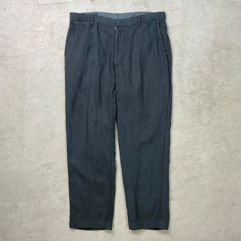 90年代 Polo by Ralph Lauren ポロバイラルフローレン リネンパンツ 後染め メンズW38 古着【中古】【SS2603】
