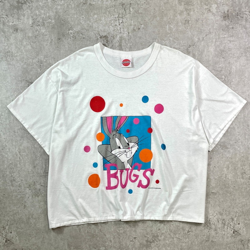 90年代 LOONEY TUNES バックスバニー 短丈 キャラクタープリントTシャツ メンズXL相当 レディース 古着【中古】【AS2509】【SS2603】