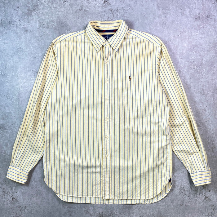 Ralph Lauren ラルフローレン CLASSIC FIT ストライプシャツ メンズL 古着【中古】【SS2603】