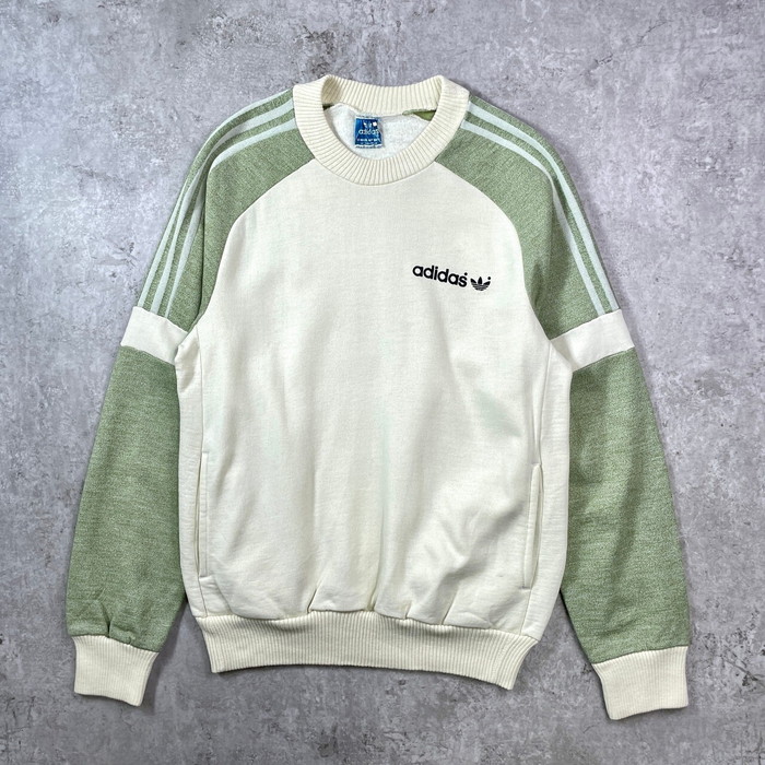 70年月日 adidas アディダス トレフォイルロゴプリント トレーナー メンズL好いかげんに 古着【中古】