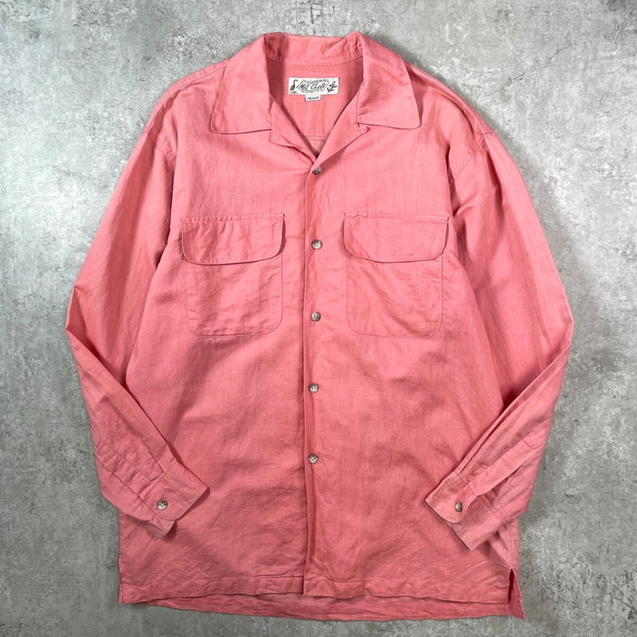 80~90年代 MAY CLUB オープンカラー 開襟シャツ メンズM 古着【中古】【SS2603】