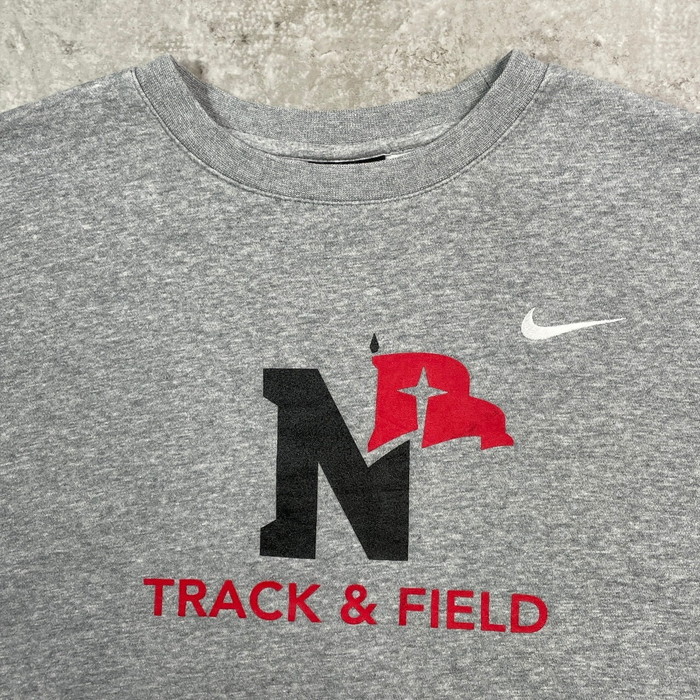 NIKE ナイキ TRACK ＆ FIELD スモールスウォッシュロゴ刺繍 リバースタイプ スウェットシャツ メンズM相当 古着【中古】【SS2603】