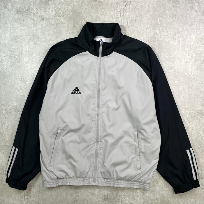 【90s 古着】アディダス 総柄 ナイロンジャケット ブラック×ホワイト 楽天市場】90s adidas Logo Nylon Jacket 黒 S アディダス