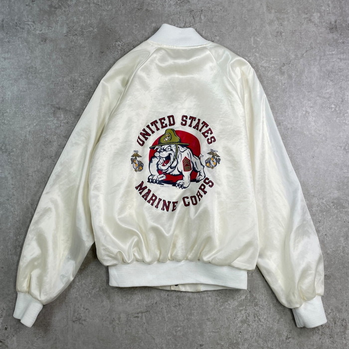 80's リーバイス　背面刺繍 サテン　スタジャン グレー USA製　サドルマン 楽天市場】80s USA製 SWINGSTER USN ネイビー サテン スタジャン