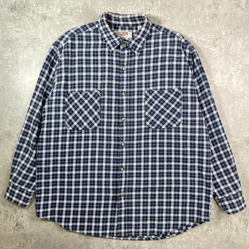 楽天市場】90s BIG MAC チェック 長袖 ヘビー フランネル シャツ L