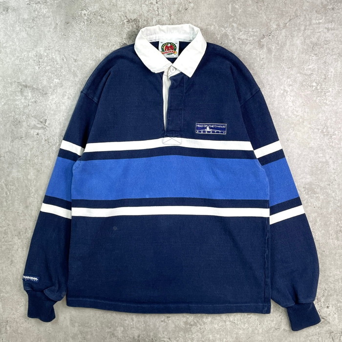 楽天市場】古着 Barbarian バーバリアン ボーダー 長袖 ラガーシャツ