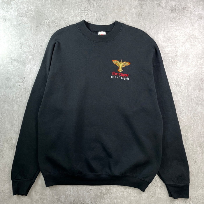 90年月日 USA製 THE CROW city of angel ザ 烏 第八芸術 第八芸術 トレーナー メンズXL 古着 90s ヴィンテージ VINTAGE 黒
