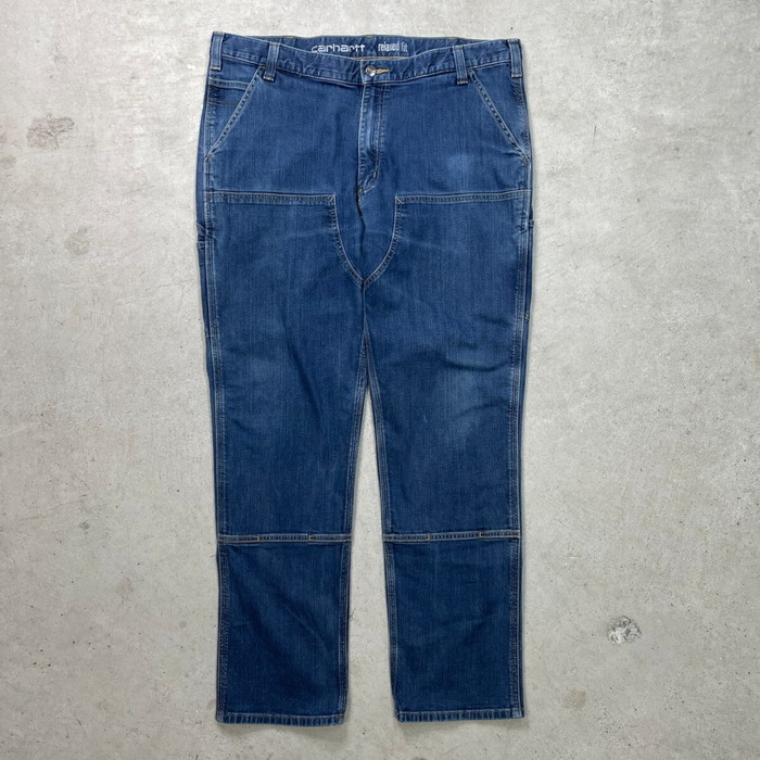 ビンテージUSA 製カーハートデニムダブルニーパンツ 34×34 carhartt カーハートダブルニーデニムUSA製34インチペインター中古品
