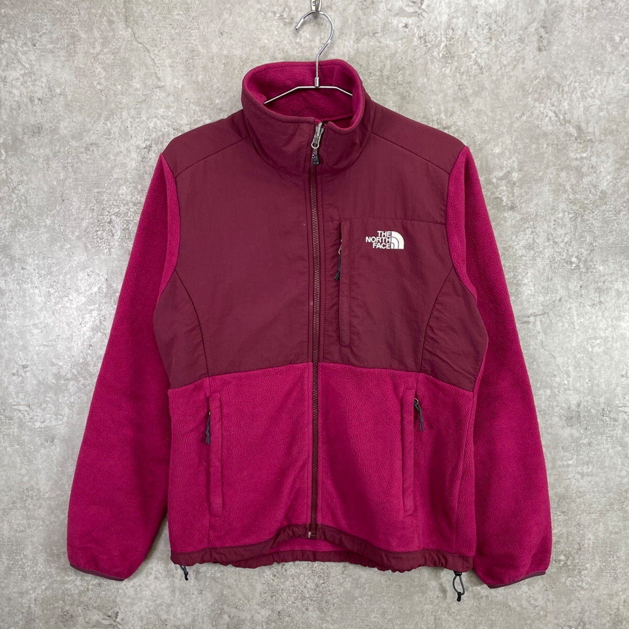THE NORTH FACE ザ ノースフェイス デナリジャケット レディースM 古着 ナイロンxフリースジャケット アウトドアジャケット 赤紫色 ポーラテック