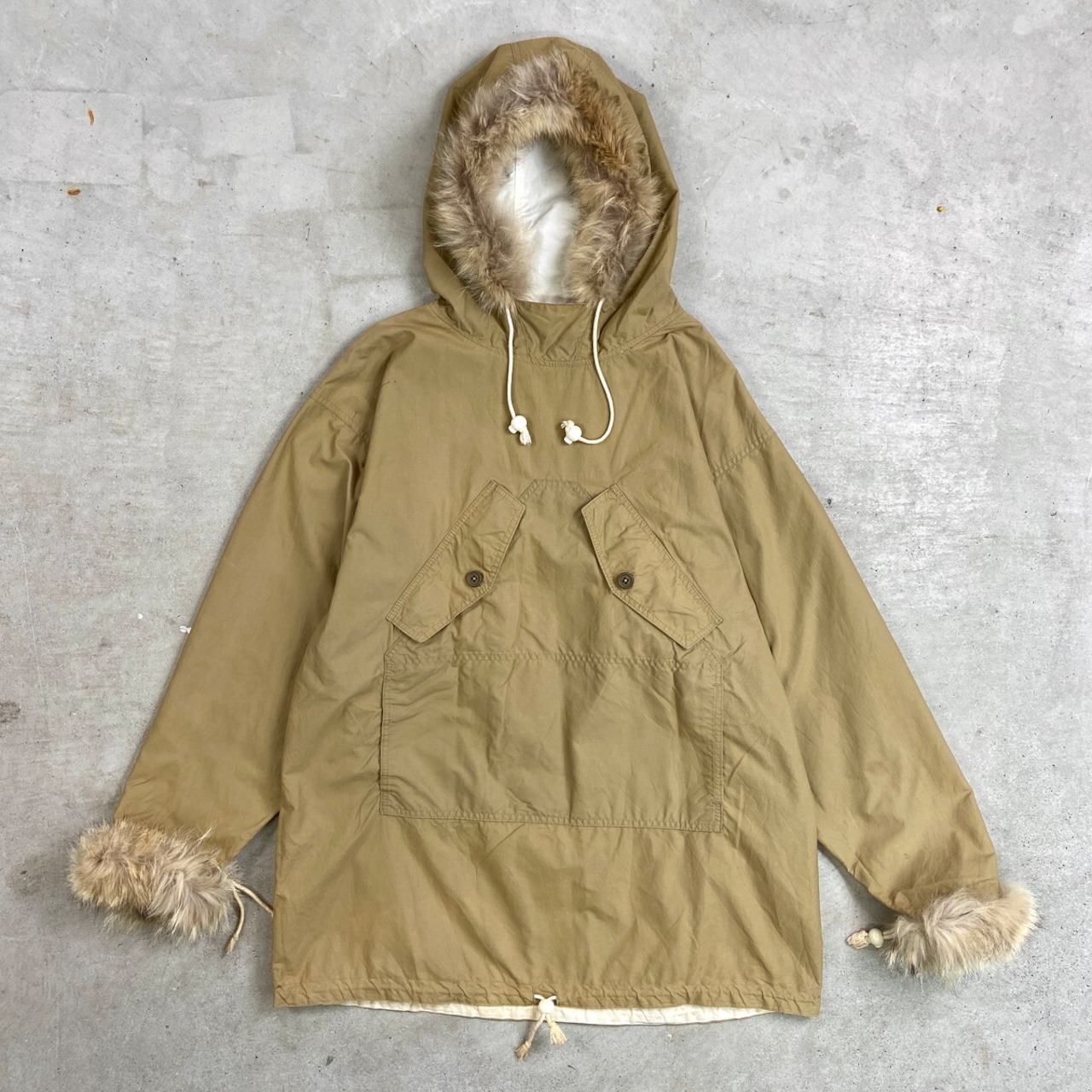 80年代 民間品 U.S.ARMY 山岳部隊タイプ リバーシブル フィールドパーカー メンズXL相当 古着 80s ヴィンテージ VINTAGE スノーパーカー スキーパーカー ファー カーキ ホワイト 白【中古】|古着通販 cave古着屋