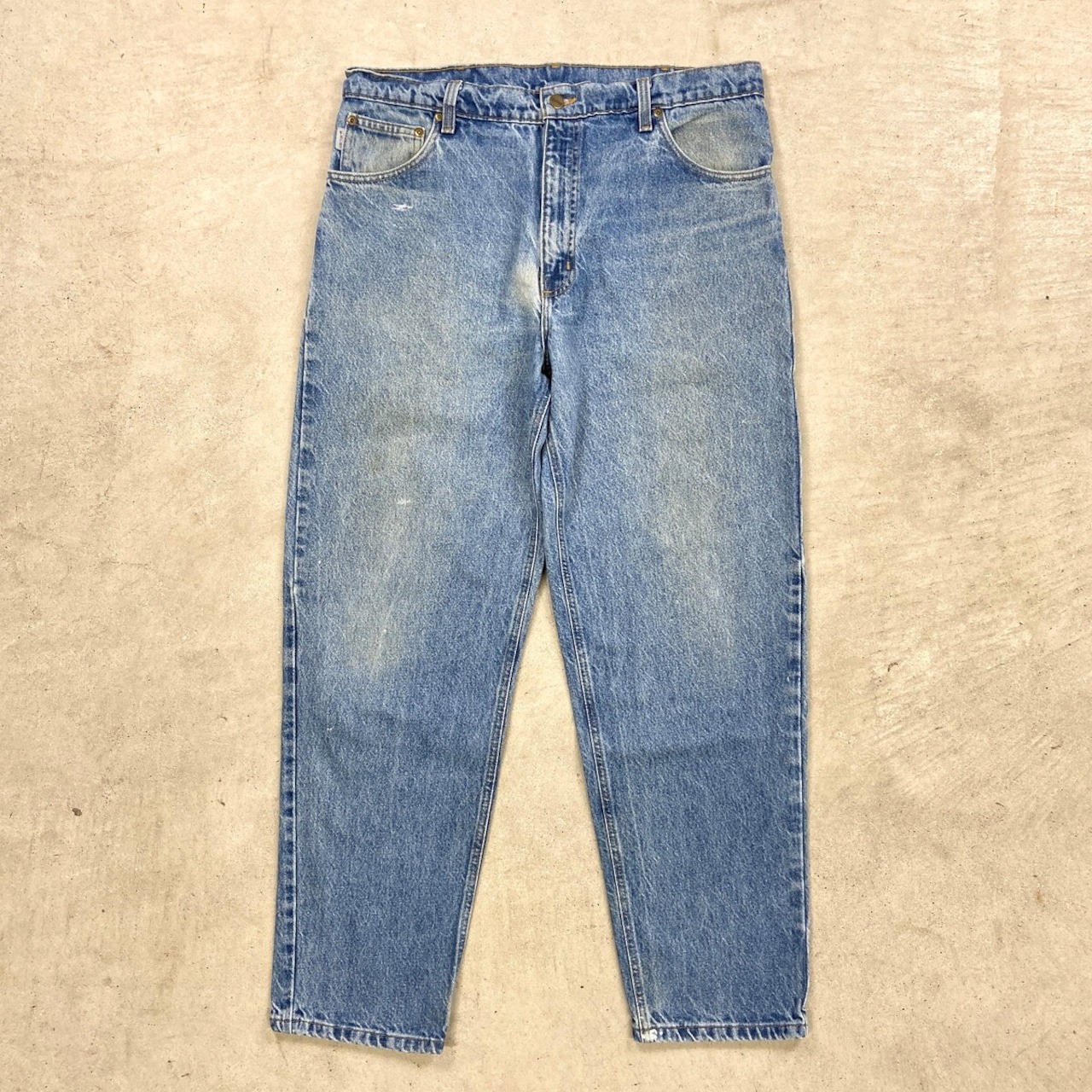 Carhartt カーハート デニムパンツ テーパード メンズW37相当 古着 アメカジ ワークパンツ 青色