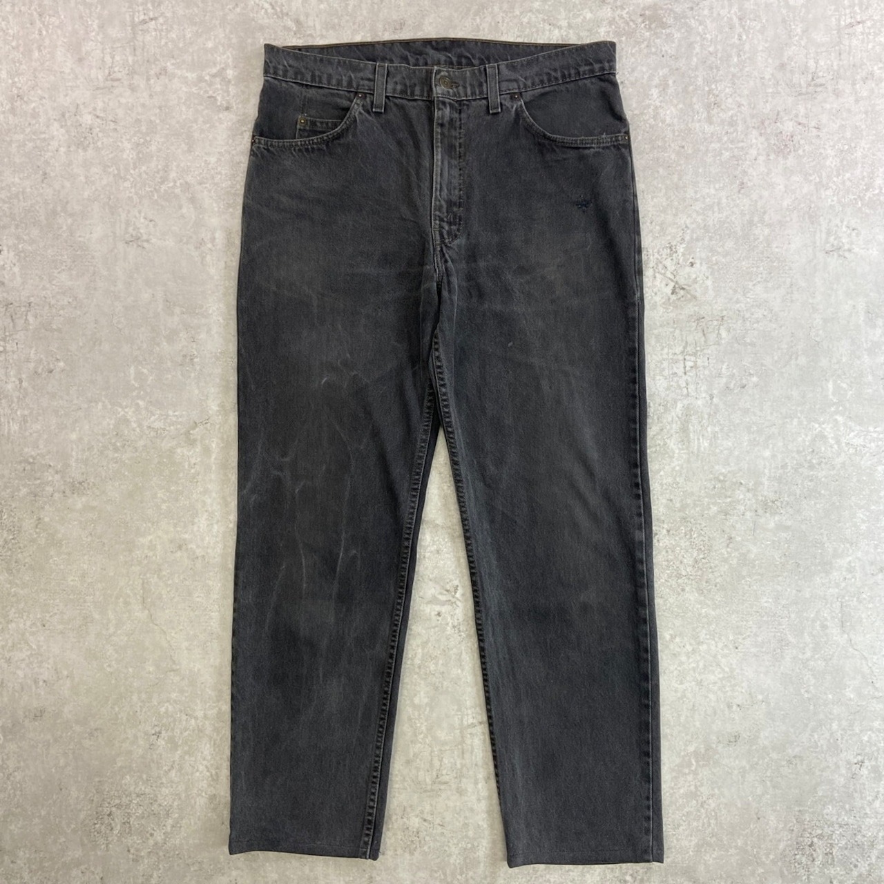 90年月日 オーストラリア連邦製 Levi\u0027s ユーロリーヴァイズジーンズ 604 黒いことジーンズ オレンジ色溜め桶 メンズW36好いかげんに 古着 90s ヴィンテージ VINTAGE アメカジ フェードブラック 黒