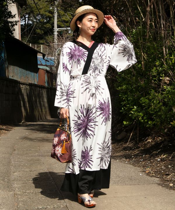 楽天市場】倭物やカヤ公式店 [宵花火ワンピース] 和柄 和モダン 和服