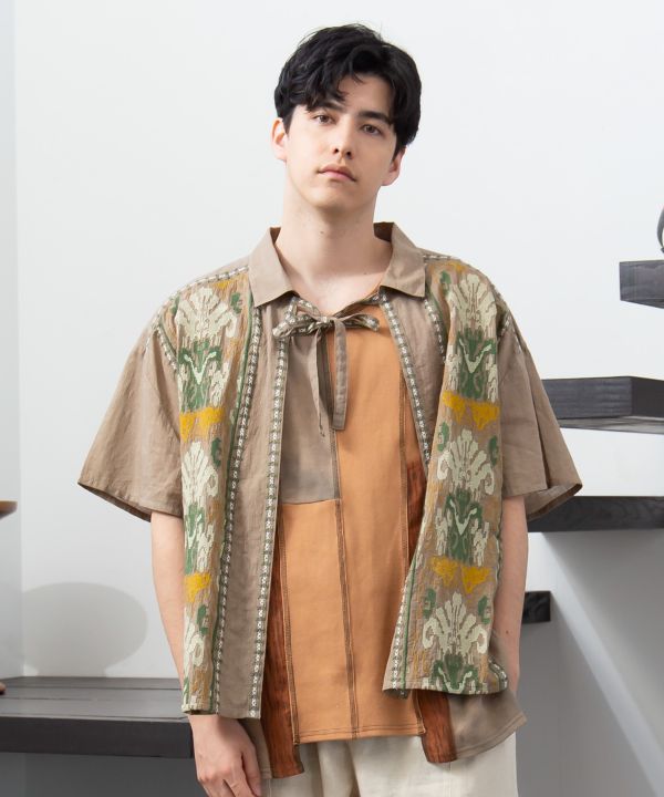 チャイハネ公式店 [ソリハンメンズシャツ] エスニック アジアン ボヘミアン ファッション トップス/メンズ ILL-5204 エスニックファッション