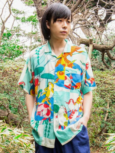 楽天市場 倭物やカヤ 公式 浮世和ロハメンズシャツ 和柄 和モダン ファッション メンズトップス 7ia 0241 公式 チャイハネ通販エスニック