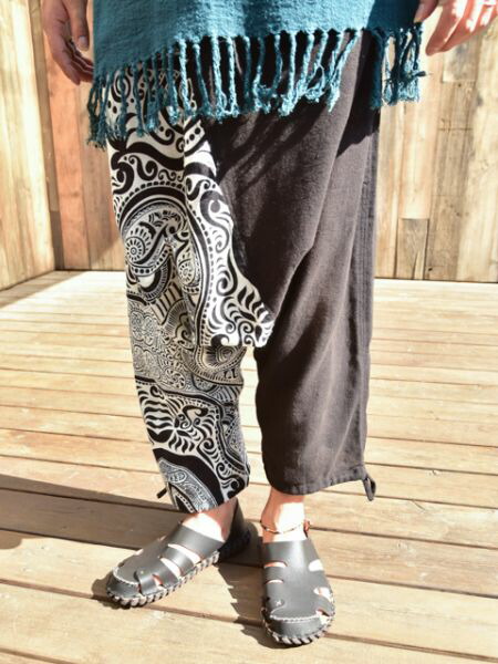 楽天市場 チャイハネ 公式 アシメサルエルパンツ エスニック アジアン ファッション メンズパンツ サロペ Isa 7405 公式 チャイハネ 通販エスニック