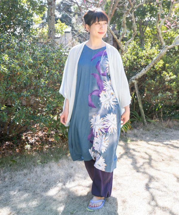 倭物やカヤ 公式 月下美人ワンピース 和柄 和モダン ファッション ワンピース7ia 1215 Bayleafkitchen Co Uk