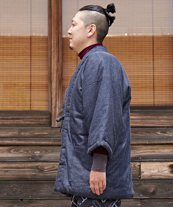 倭物やカヤ 公式 縄紋デニムメンズ半纏 はんてん 和柄 和モダン ファッション 羽織 カーディガン73a 1304 Ceconsolidada Cl