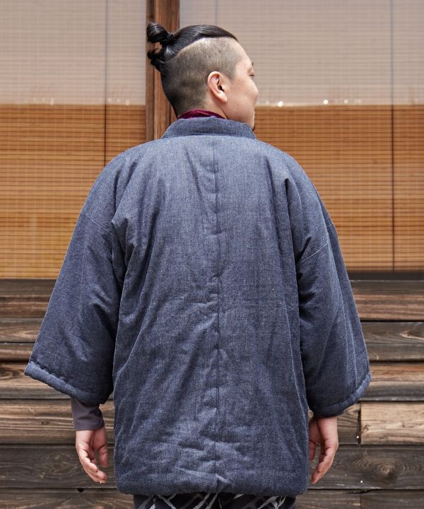 倭物やカヤ 公式 縄紋デニムメンズ半纏 はんてん 和柄 和モダン ファッション 羽織 カーディガン73a 1304 Ceconsolidada Cl