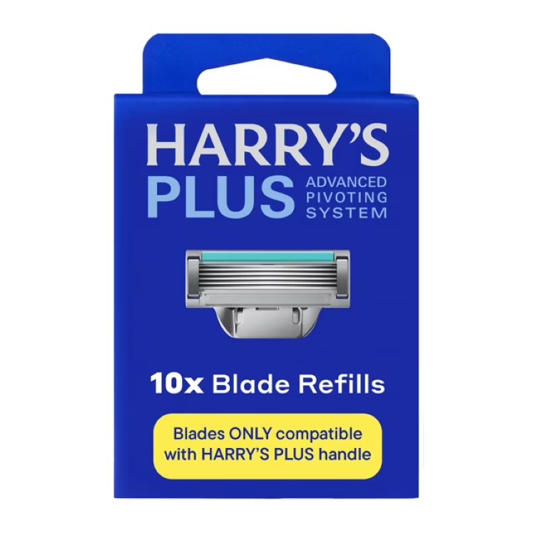 ハリーズ プラス メンズシェービングカミソリ 替刃 10個入り Harry's Plus Men's Razor Blade Refill Cartridges, 10 Count 【お取り寄せ商品】