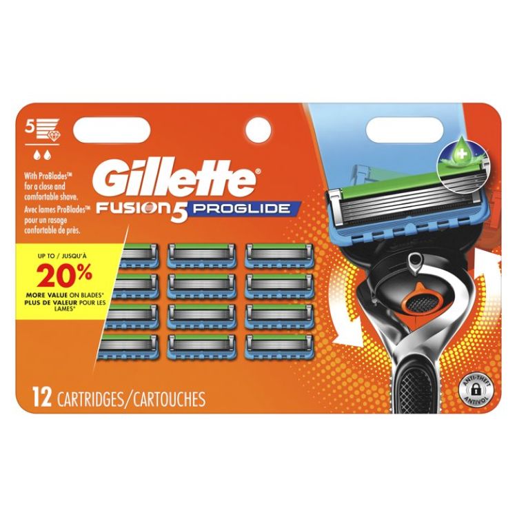 ジレット プログライド 替刃 男性用5枚刃カミソリ替刃 ブルー 12個 Gillette Pro Glide Men's Razor Blades, 12 Blade Refills, Blue 【お取り寄せ商品】|パーソナルケア専門ミライケア
