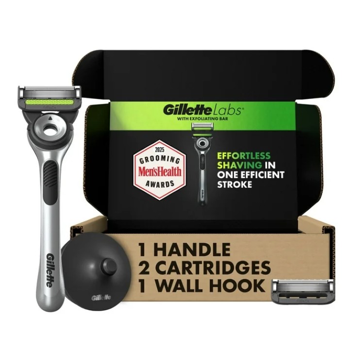 [限定版]ジレットラボ エクスフォリエーティングバー メンズカミソリ 本体 替刃2個付 GilletteLabs with Exfoliating Bar by Gillette Men's Razor Set 【お取り寄せ商品】