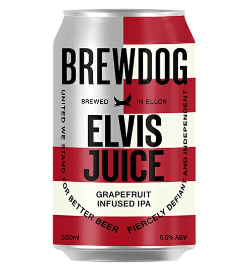 ブリュードッグ エルビスジュース （缶） グレープフルーツ IPA ビール 5.1％ 330ml 1本 スコットランド　※ご購入は4本から
