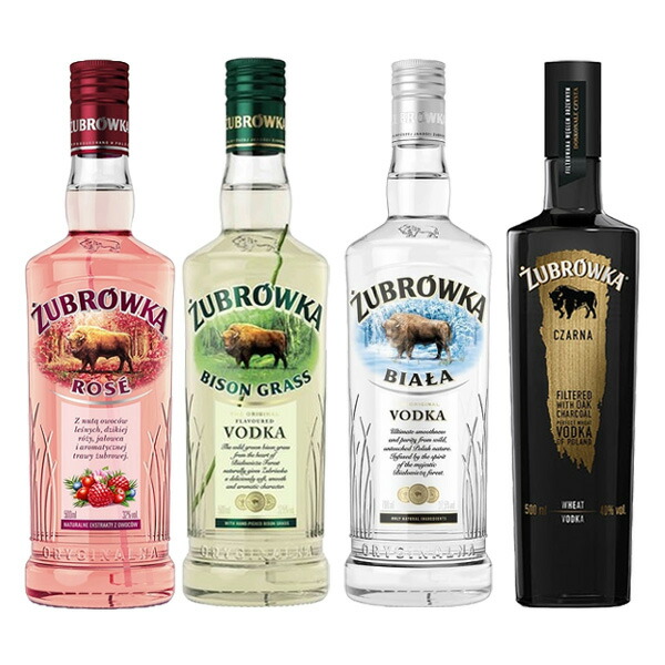 スピリッツ　ZUBROWKA ズブロッカ　２００ml ５０ml セット ショットグラス付】 ズブロッカ バイソングラス ギフトボックス