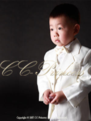 『白の子供用スーツ・5点セット≪BY-007-A≫（小サイズ・80-120cm）』 男の子、 キッズ、 子供スーツ、 白スーツ、 フォーマル、 入学式、 卒業式、 七五三、 結婚式、 発表会、 ホワイト 80・90・100・110・120 【CC-Princess】