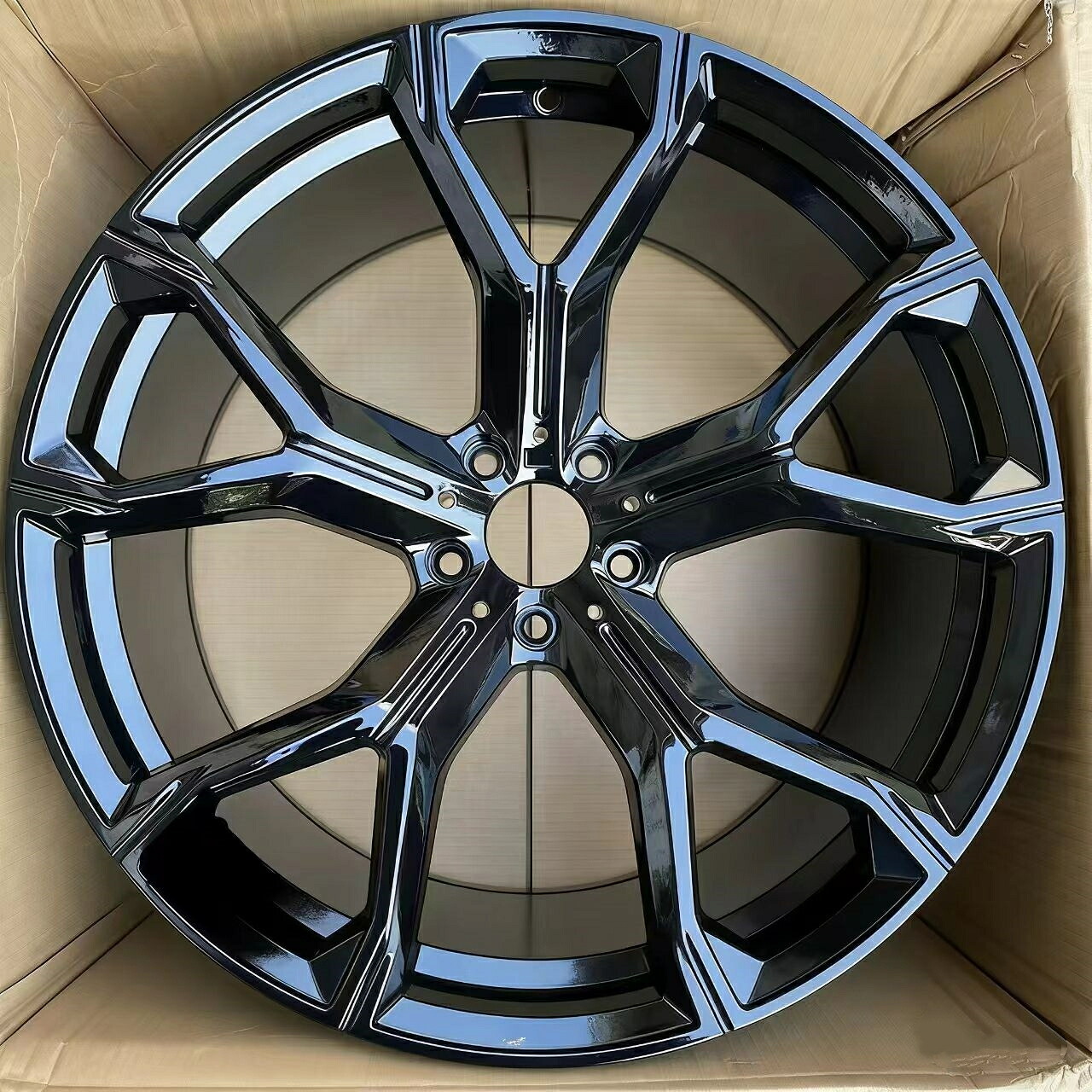 ブラック BMW X5 X6 X7用(G05G06G07) 5672B style 21インチホイールSET 4本 新品 純正からのカスタム/交換に!