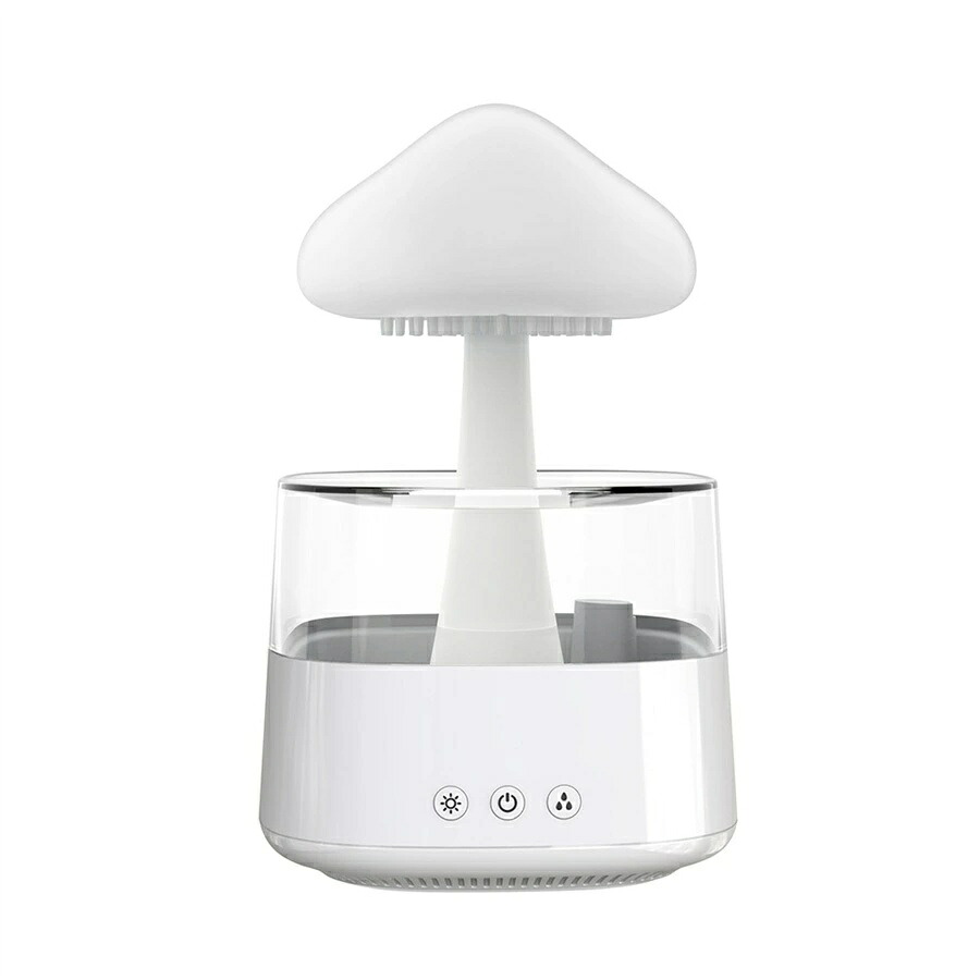 卓上加湿器 空焚き防止 乾燥対策 花粉症対策 レインクラウド加湿器 7色ライト付き レインドロップナイトライト 寝室 オフィス用 USB充電式 加湿器 風邪対策 空気清浄機 デスク用 コンパクトアロマ加湿器 眠りやすいナイトライト