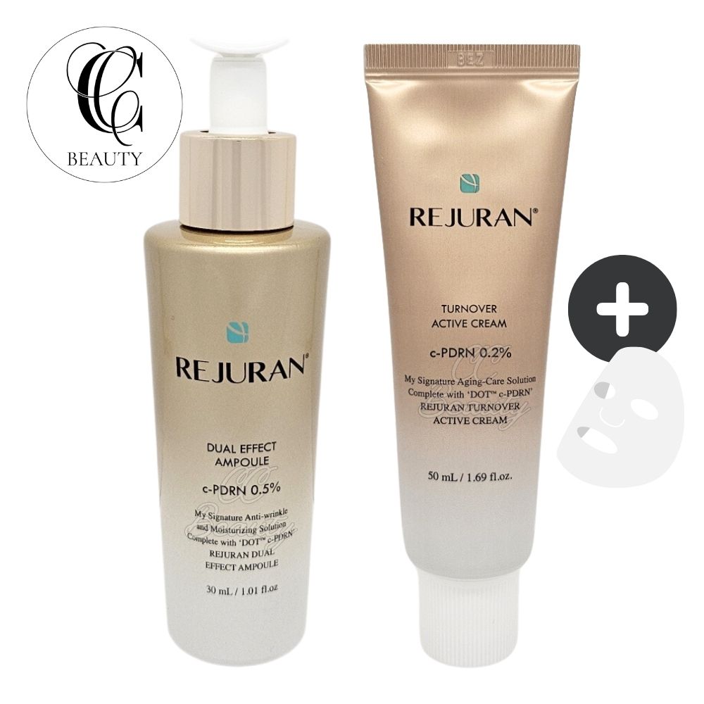 【正規品】【リニューアル】【ゴールド2種セット】REJURAN アクティブ クリーム エンハンスト 50ml ＋ヒーラー ターンオーバー アンプル デュアルエフェクト 30ml / 保湿 肌バリア 整肌 韓国コスメ 美容液 クリーム