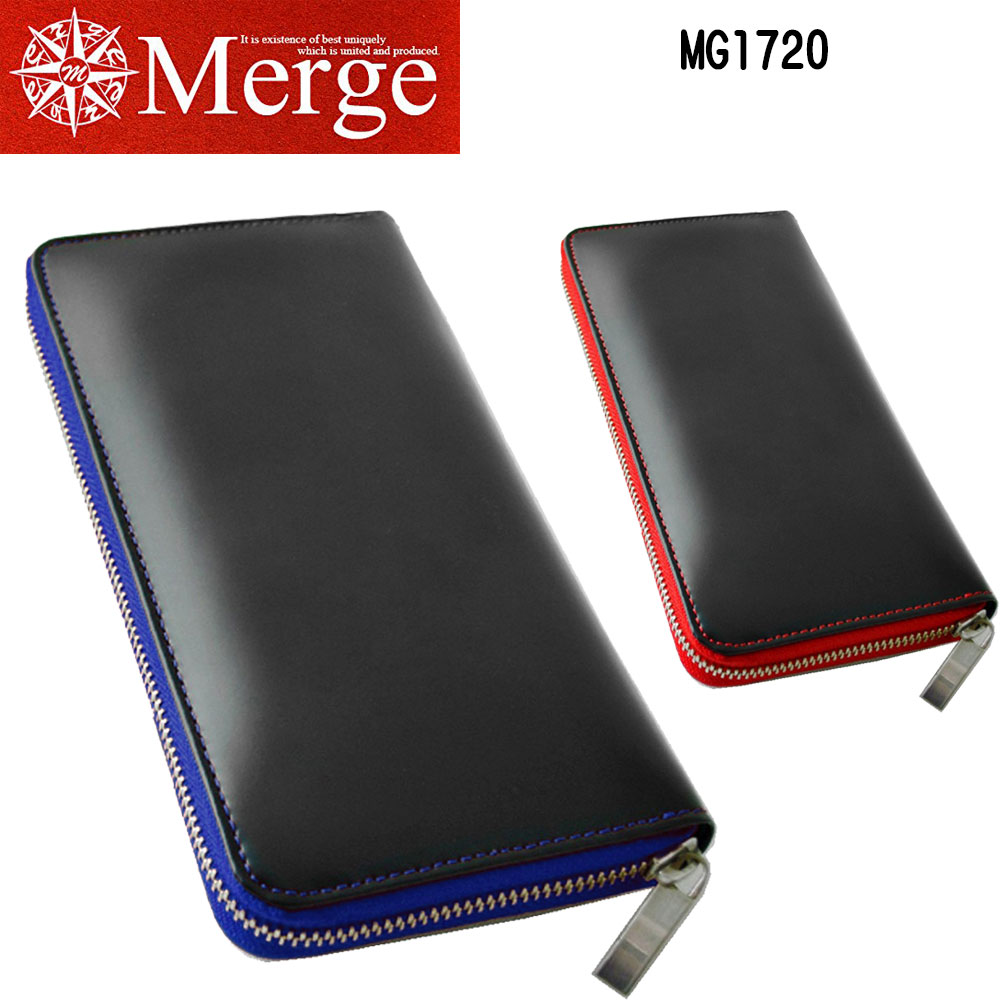 メンズ 男性用 馬革×牛革×機能性　ラウンドファスナーMERGE(マージ) 長財布 [mg1720main]