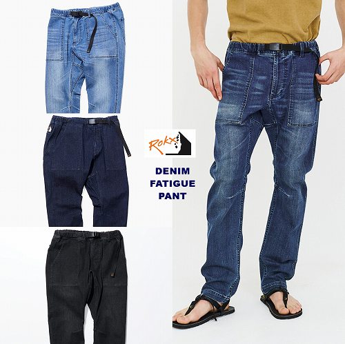 楽天市場】ROKX ロックス ストレッチデニム ファティーグパンツ