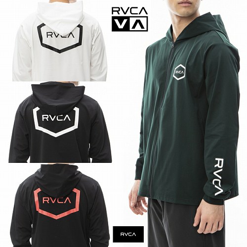 ルーカ ラッシュガード ジップパーカー RVCA VENT LS SURF HOODIE/BE041-800/メンズ・レディース ネコポス発送OK!