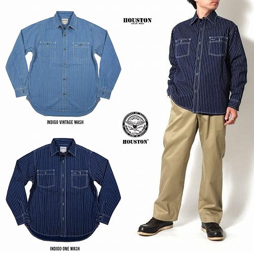 ヒューストン インディゴウォバッシュ ワークシャツ HOUSTON INDIGO WABASH WORK SHIRT 41259 6,458円