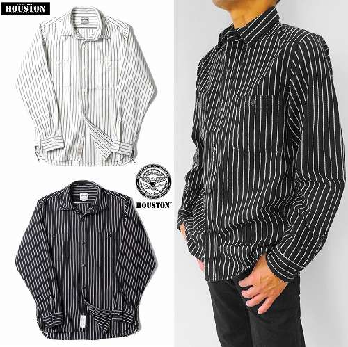 ヒューストン 縞模様 ビエラシャツ ヴィンテージ 細工物ティーシャツ/HOUSTON STRIPE VIYELLA SHIRT/41140