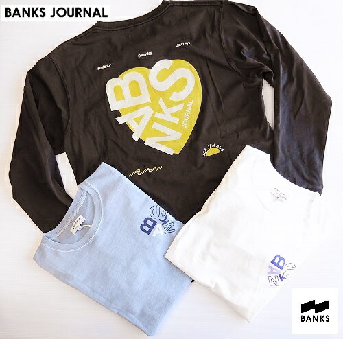 バンクスジャーナル ロンT 長袖Tシャツ BANKS JOURNAL DECODED L/S TEE/ASMU1005/メンズ　レディース/ネコポス発送！