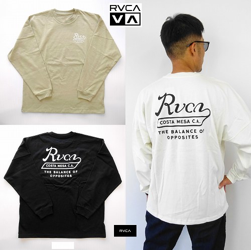 ルーカ 長袖Tシャツ ルーズシルエット ドロップショルダー RVCA VALLEY SCRIPT L/S Tee/BD042-067/メンズ・レディース｜C C COMPANY