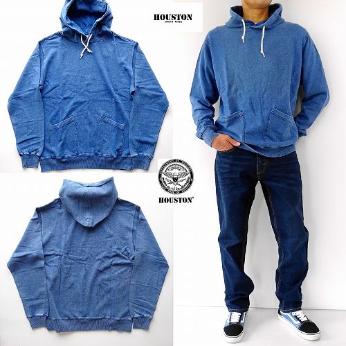 SALE!ヒューストン インディゴ スウェットパーカー HOUSTON INDIGO SWEAT HOODIE/21762