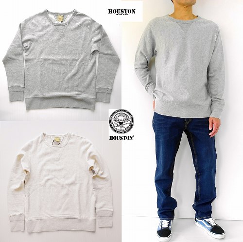 SALE! ヒューストン ガゼットV トレーナー クルースウェット（裏地パイル） HOUSTON SWEAT/UNSM003