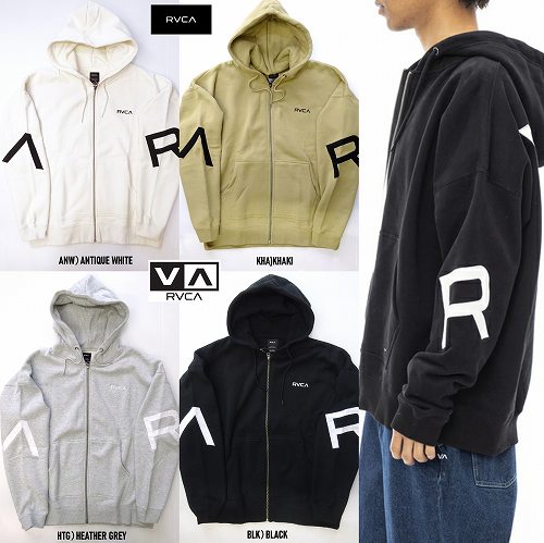 SALE!ルーカ メンズ ルーズシルエット スウェットジップパーカー 裏起毛 FAKE RVCA ZIP HOODIE BD042-157|C C COMPANY